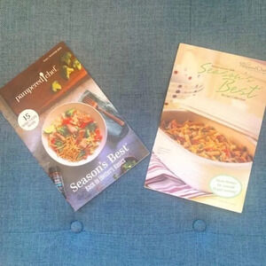 Set 2 Pampered Chef Season's Best Recipe books‎